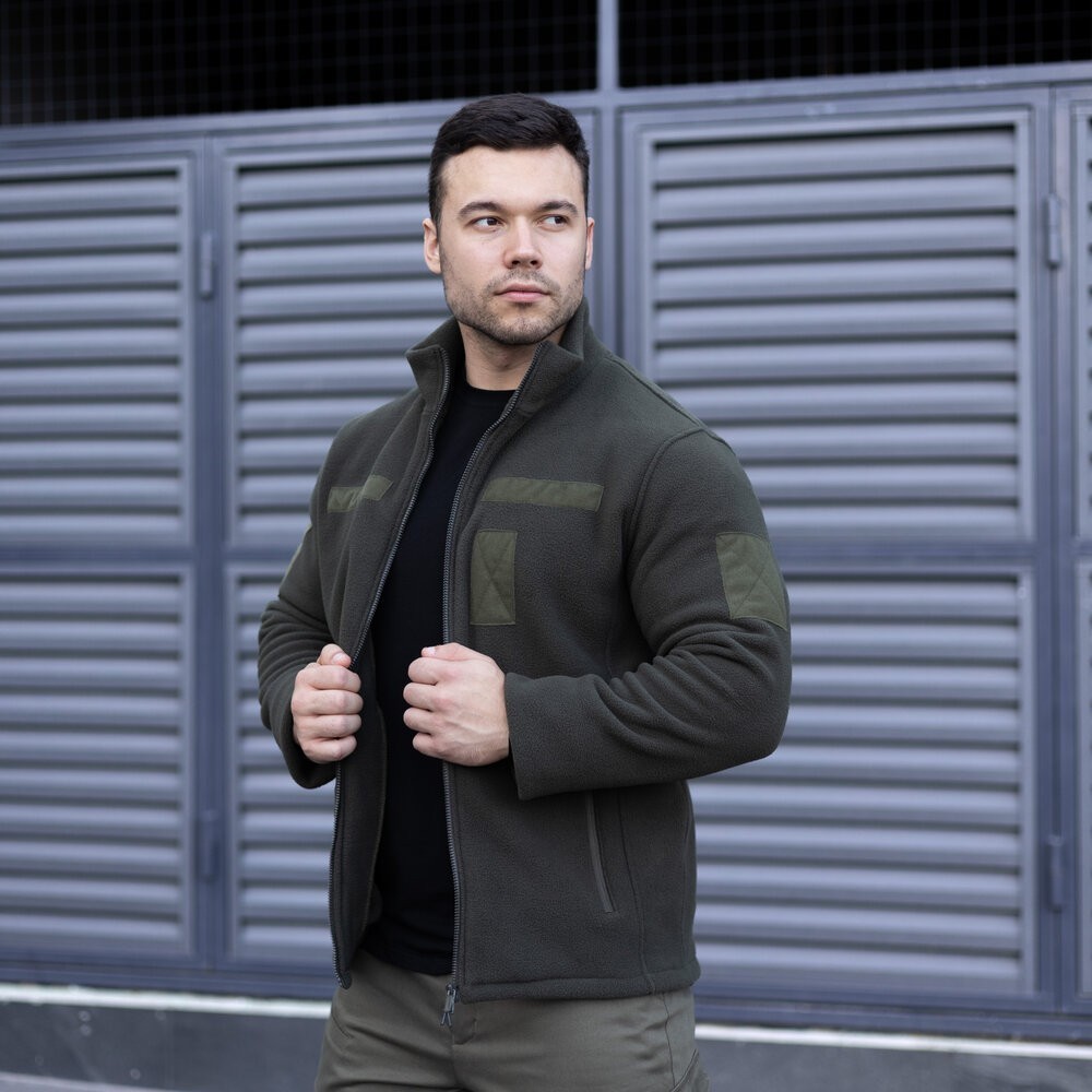 Толстовка флісова Pobedov Voin з липучками Хакі L BLto2 541Lkh