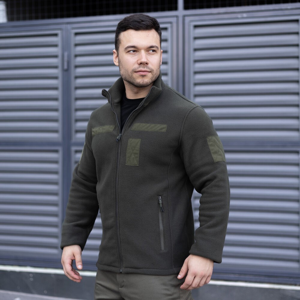 Толстовка флісова Pobedov Voin з липучками Хакі L BLto2 541Lkh