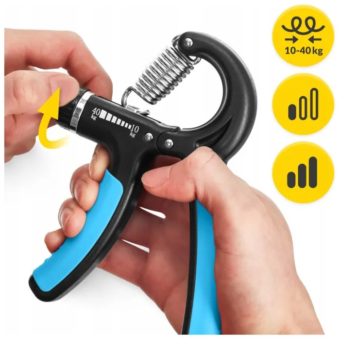 Эспандер кистевой 4FIZJO 10-40 кг с регулируемой нагрузкой Black/Blue (P-5907739313331)