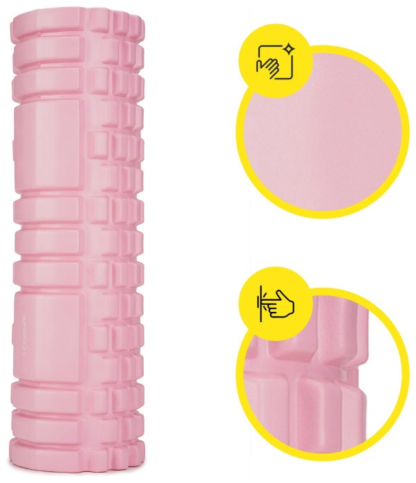 Масажний ролик Cornix EVA 45 x 14 см (валик, роллер) XR-0037 Light Pink