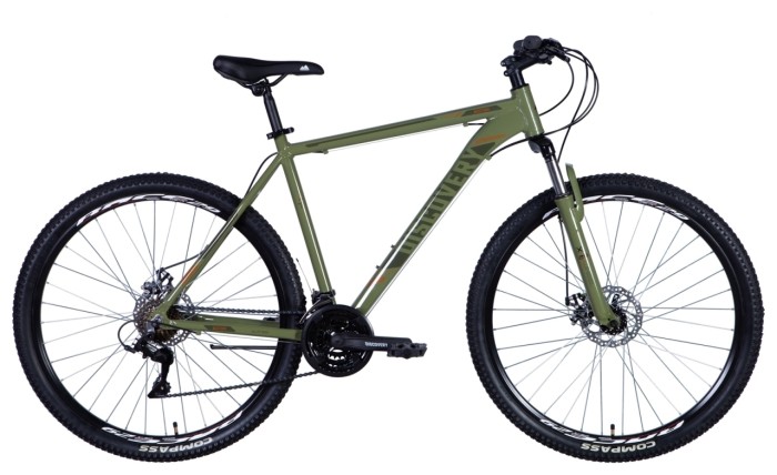 Велосипед 29" Discovery BASTION AM DD 2024 (хакі), укр, укр