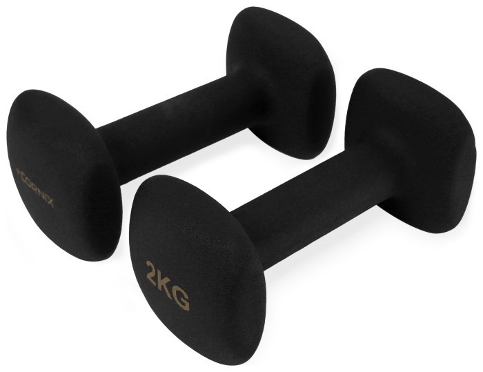 Гантелі вінілові Cornix Square 2 x 2 кг XR-0407 Black