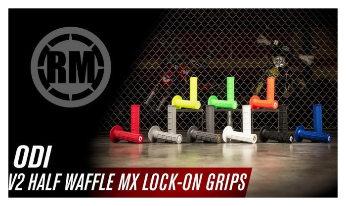Мото гріпси ODI HALF-WAFFLE MX V2 Lock-On Soft White