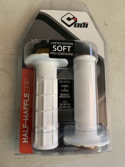Мото гріпси ODI HALF-WAFFLE MX V2 Lock-On Soft White