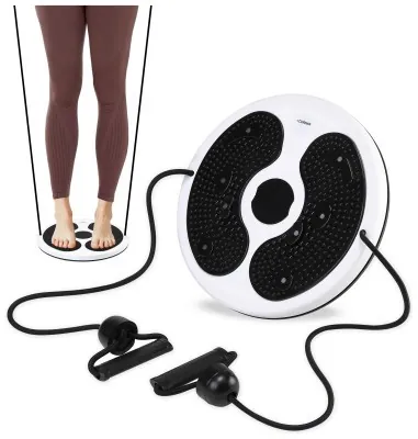 Диск здоровья для талии Cornix Twisting Waist Disc с эспандерами XR-0451 White/Black