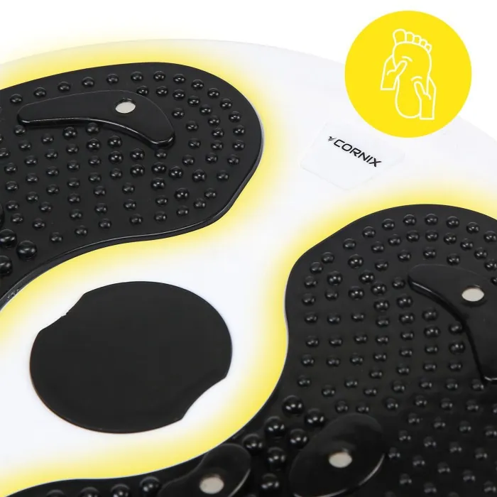 Диск здоровья для талии Cornix Twisting Waist Disc с эспандерами XR-0451 White/Black