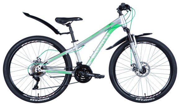 Велосипед ST 26" Discovery TREK AM DD рама- с крылом Pl 2024 (сріблястий), укр
