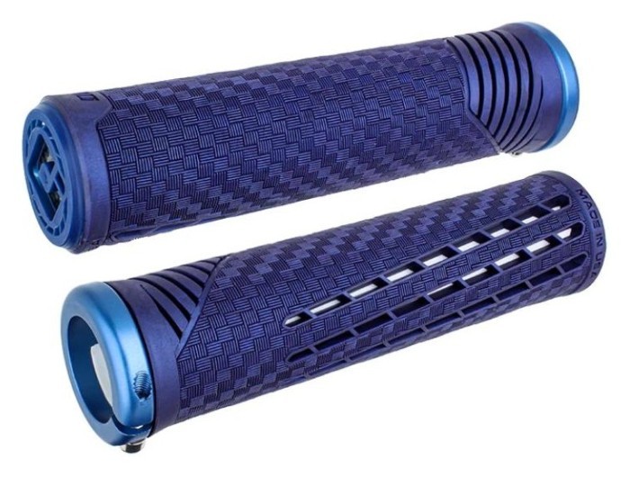 Гріпси ODI CF Grip v2.1 Lock-On Sapphire/Blue w/MtBlueClamp, укр, укр