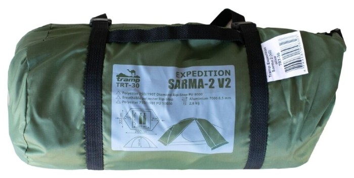 Намет Tramp Sarma 2 (V2) зелена (TRT-030-green), укр, укр