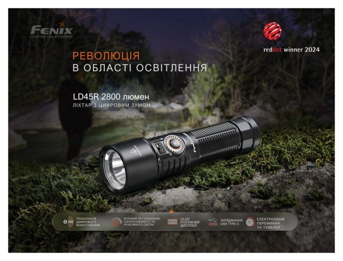 Ліхтар ручний Fenix LD45R, укр, укр