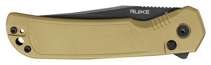 Ніж складаний туристичний Ruike P192-AY, (9.1 см) 14C28N / алюмінієвий сплав 6063, бронзовий