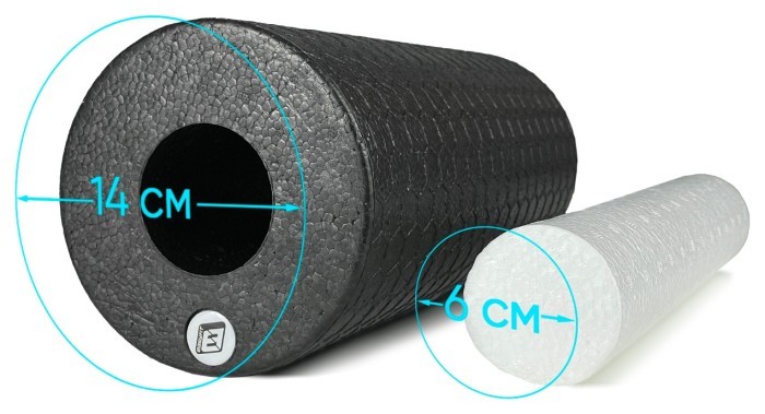 Масажний ролик EasyFit LightWeight 33х14 см з масажером для стоп 33х5 см