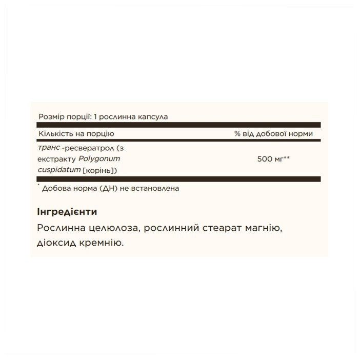 Resveratrol 500 mg - 30 vcaps