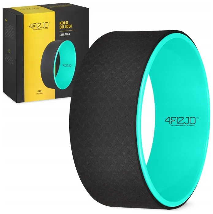 Колесо для йоги та фітнесу 4FIZJO Dharma Black/Turquoise (P-5907222931448)