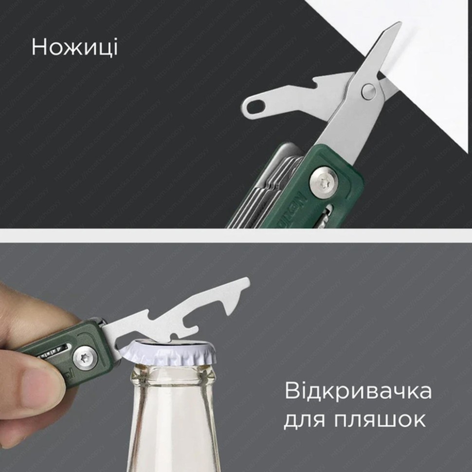 Мультитул NexTool Multi Functional Knife, зеленый