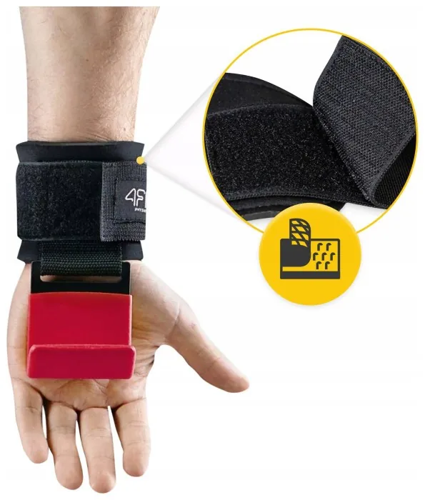 Гачки для перекладини та тяги 4FIZJO Hooks Black/Red (P-5907739314789)