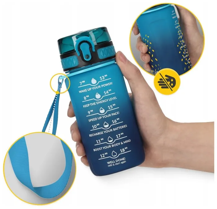 Бутылка для воды спортивная 4FIZJO 500 мл Sky Blue/Blue (P-5905973400732)