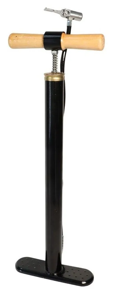 Насос підлоговий ручний VLT QT-019 Пластик чорний з коричневим AV (Schrader) (PUM-063)