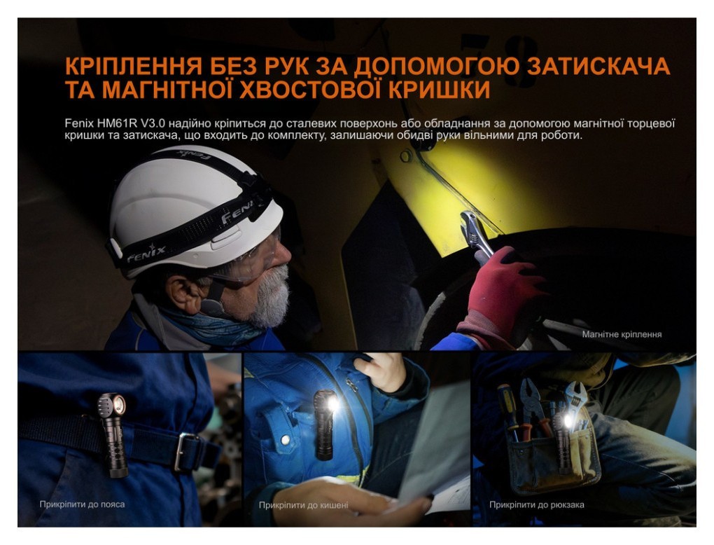Мультиліхтар Fenix HM61R V3.0, укр, укр