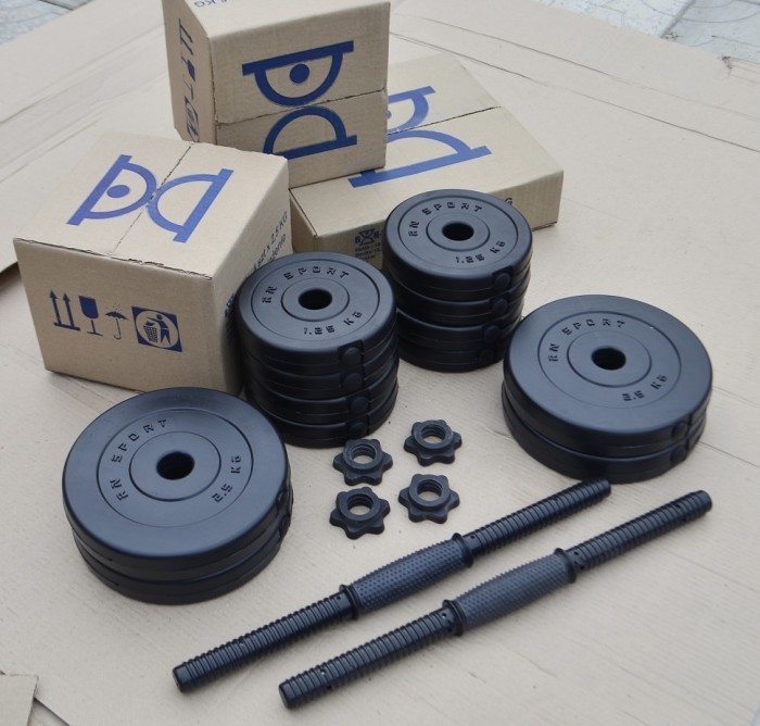 Гантелі розбірні 2 шт по 11 кг з покриттям ABS + Еспандер у подарунок, укр, укр