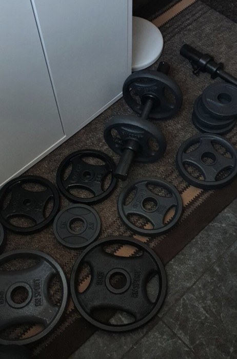 Проф. лава для жима RN-Sport Black Rock + Гантели олимпийские RN-Sport по 31 кг.