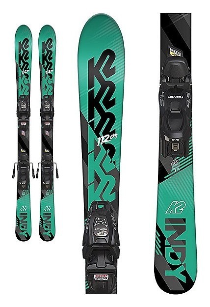 Лижі гірські комплект для підлітків K2 INDY+FDT 4.5 100см Turquoise/black (10C0806.109.1+10B1019.109.2) O