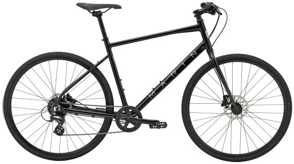 Велосипед 28" Marin Presidio 1 рама - M 2025 Gloss Metallic Black/Charcoal/Blue, укр