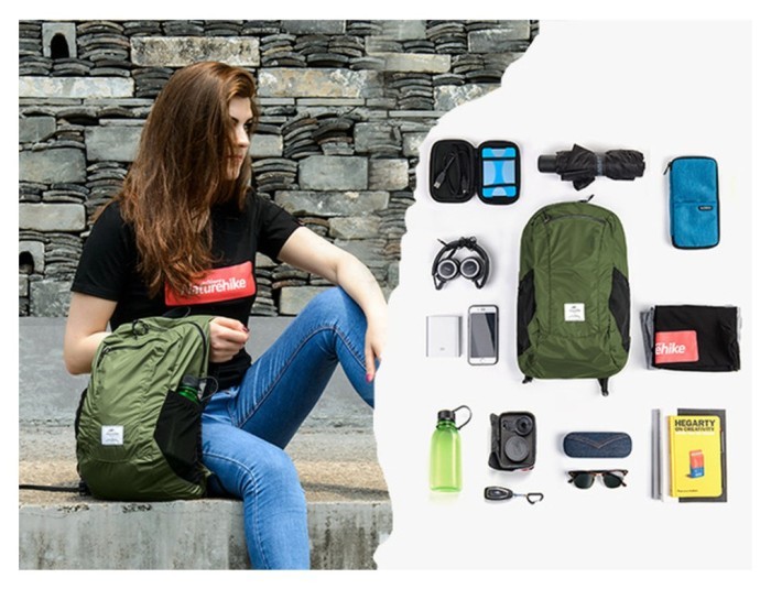 Рюкзак компактний надлегкий Naturehike Ultralight Naturehike NH17A012-B, 18 л, зелений, укр, укр