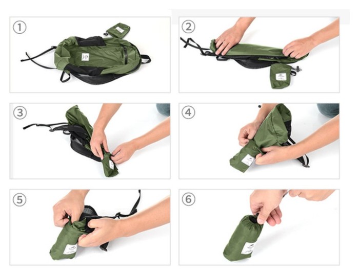 Рюкзак компактний надлегкий Naturehike Ultralight Naturehike NH17A012-B, 18 л, зелений, укр, укр