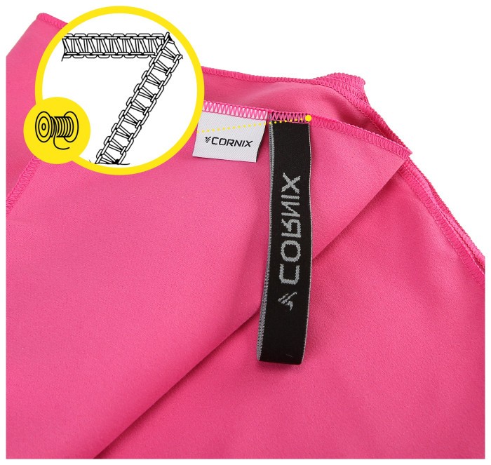 Рушник спортивний Cornix 180 x 100 см з мікрофібри XR-0557 Pink