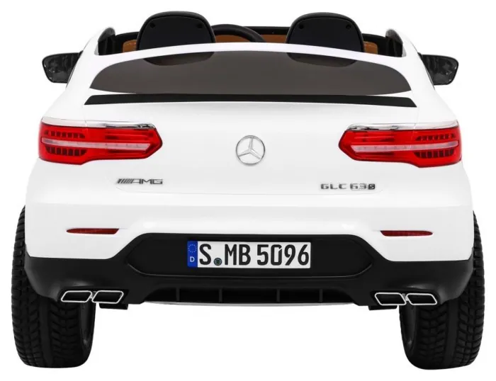 Дитяча акумуляторна машинка Mercedes GLC 63S Біла