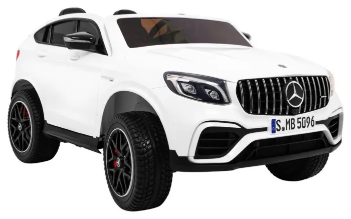 Дитяча акумуляторна машинка Mercedes GLC 63S Біла