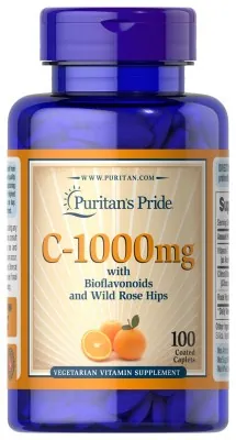 Vitamin C-1000 mg with Bioflavonoids & Rose Hips - 100 caps (Поврежденная крышка)