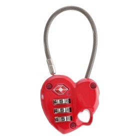 Munkees 3606 брелок-замок TSA Combi Lock Heart red