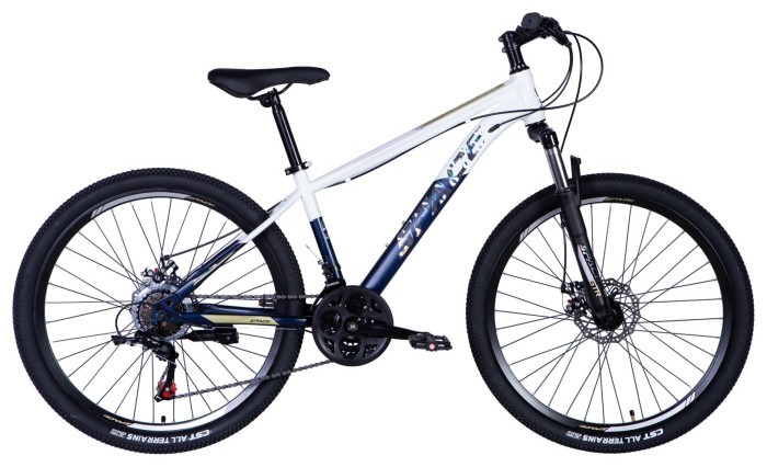 Велосипед ST 26" SPACE MARS DD FR рама-15" бело-синий 2024