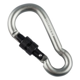 Munkees 3247 карабін Pear with Screw Lock 7 mm x 70 mm grey