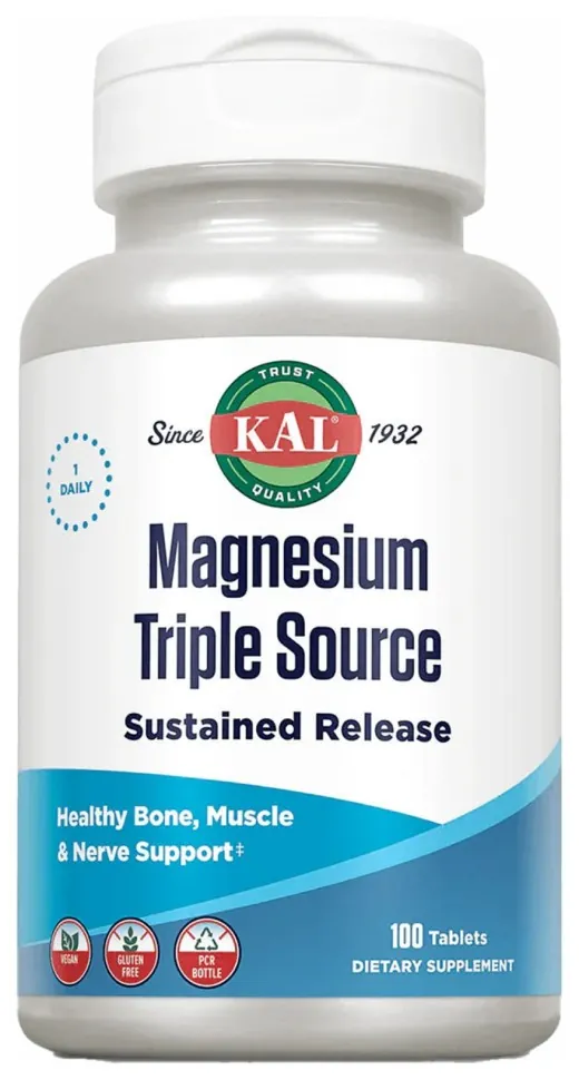 Magnesium Sustained Release Triple Source 500mg - 100 tabs