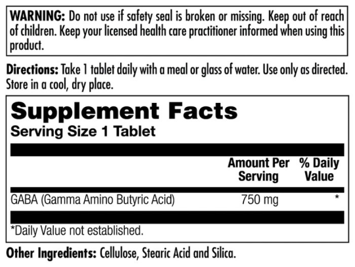 Gaba 750mg - 90 tabs