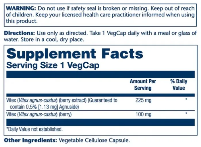 Vitex Chaste Berry Extract 225mg - 60 vcaps
