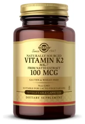 Naturally Sourced Vitamin K2 (MK-7) 100mcg - 50 vcaps (Поврежденная этикетка)