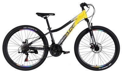 Велосипед ST 26" SPACE AURORA DD FR рама-13" желто-черный 2026