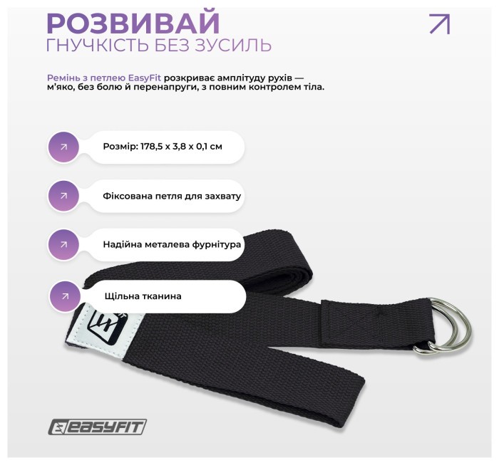 Набір для йоги та фітнесу EasyFit Polarity Set PRO (Stone): килимок, два блоки та ремінь