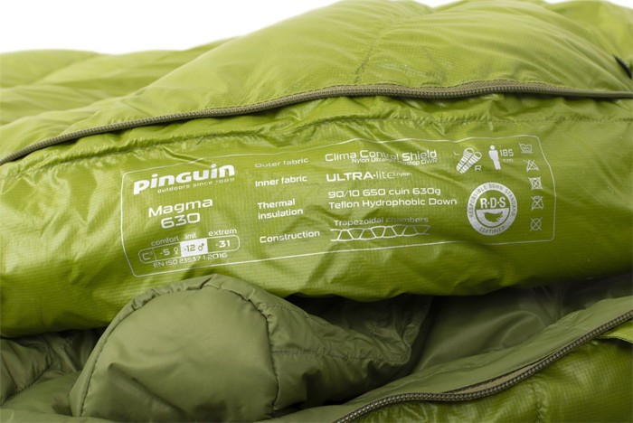 Спальный мешок Pinguin Magma 630 (-5/ -12°C), 195 см - Right Zip, Blue