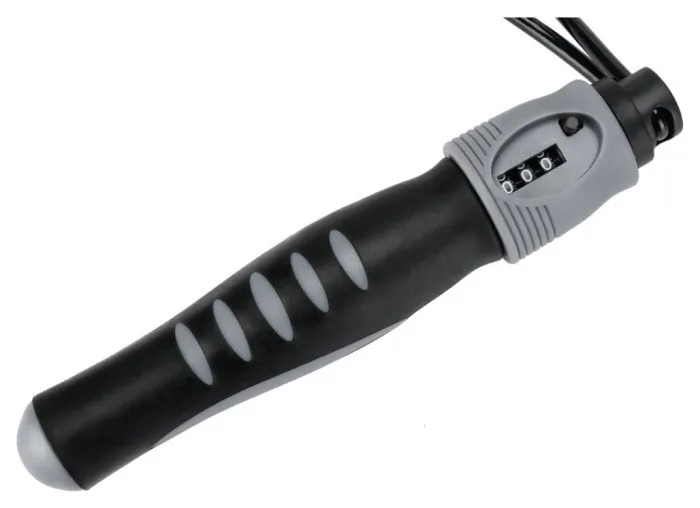 Скакалка зі лічильником PowerPlay 4215 Jump Rope With Counter Чорно/Сіра 2.75 см.