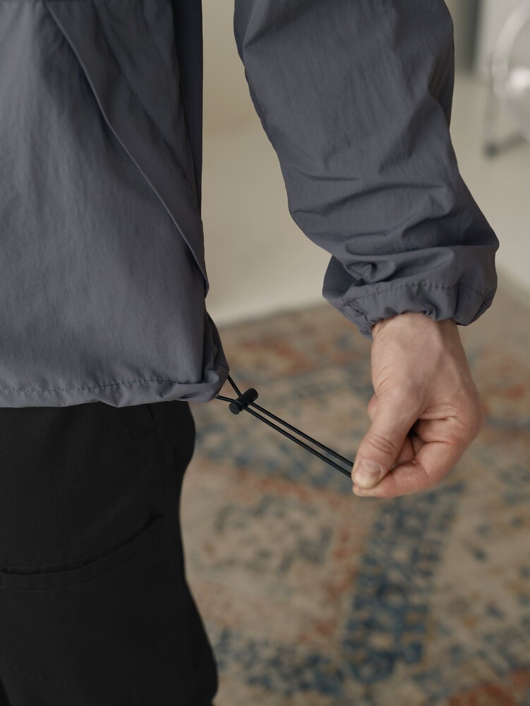 Мужская куртка ветровка темно-серая Pobedov Neon. Ветровка для мужчин легкая весенняя