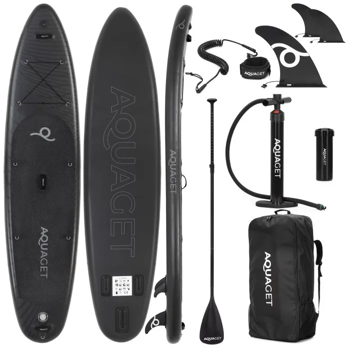 Надувная доска SUP Aquaget 350 см с веслом AQ0040 Black