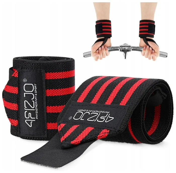 Бинты для запястий (кистовые бинты) 4FIZJO Wrist Wraps Black/Red (P-5907739313003)