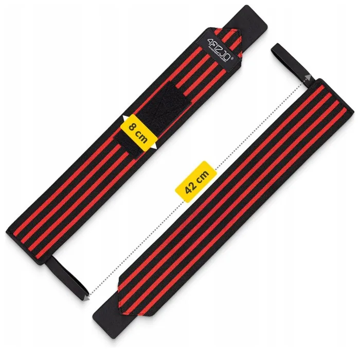 Бинты для запястий (кистовые бинты) 4FIZJO Wrist Wraps Black/Red (P-5907739313003)