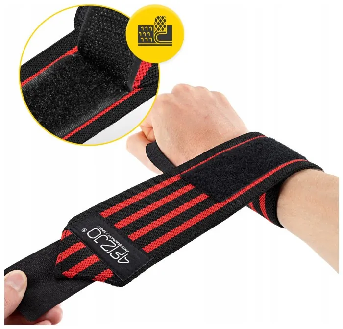 Бинты для запястий (кистовые бинты) 4FIZJO Wrist Wraps Black/Red (P-5907739313003)