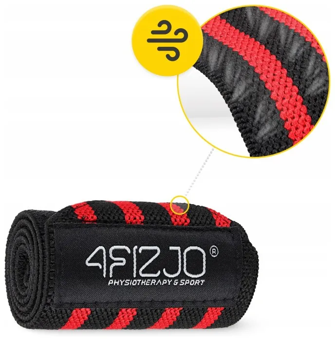 Бинты для запястий (кистовые бинты) 4FIZJO Wrist Wraps Black/Red (P-5907739313003)
